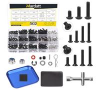 Mardatt Il kit di viti RC universali da 502 pezzi include viti a testa esagonale M3 M4 e strumenti, set di viti assortite di elementi di fissaggio hardware per Axial HPI 1/8 1/10 1/12 1/16 scala RC