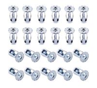 Mardatt Jack Nut Assortment Kit, Petal Nuts Expansion Nut for Hollow Wall Use in Thin Soft Wall (M4, Silver)