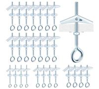 Mardatt Kit assortito di bulloni a levetta M5 x 75 mm, 15 pezzi M5 x 75 mm, bulloni a levetta a molla, ancoraggi a farfalla resistenti per cartongesso con dado ad alette per lampade a sospensione