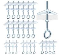 Mardatt Kit assortito di bulloni a levetta M6 x 70 mm, 15 pezzi M6 x 70 mm, bulloni a levetta a molla, ancoraggi a farfalla resistenti per cartongesso con dado ad alette per lampade a sospensione