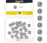 Mardatt Kit assortito di cuscinetti a sfera 623ZZ, 24 pezzi, 3 x 10 x 4 mm, cuscinetti a scanalatura profonda in acciaio al carbonio, cuscinetti a doppia schermatura per apparecchiature di