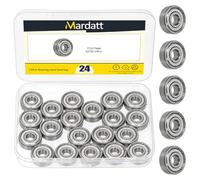 Mardatt Kit assortito di cuscinetti a sfera 627ZZ, 24 pezzi, 7 x 22 x 7 mm, cuscinetti di precisione in acciaio e cuscinetti a sfera a doppia schermatura, per macchine e veicoli elettrici