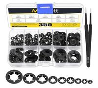 Mardatt M2/M2.5/M3/M4/M5/M6/M8/M10/M12 Internal Tooth Star Lock Washers Push On Locking Washers (nero)