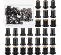 Mardatt Rubber Well Nuts Kit Convex Rubber Well Nuts Brass Nuts Fairing Universal Motorcycle Fasteners for Canoe, Boat, Kayak (M4/M5/M6)