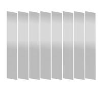 Mardatt Set di 10 strisce in acciaio inox 304, larghezza 1" x 6" lunghezza 0,001" spessore argento metallo piatto Bar Shim Stock Sheet Gap Filler Trim per parete, camino, bordo specchio e decorazioni