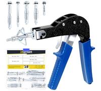 Mardatt Set di 19 viti Molly, Heavy Duty Hollow Wall Anchors viti di ancoraggio a parete cava con pistola metallica