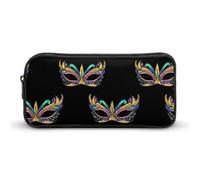 Mardi and Gras - Astuccio per matite e matite, grande capacità, per cancelleria, organizer per trucchi