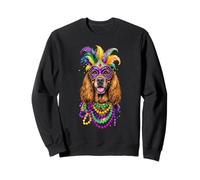 Mardi Gras American Water Spaniel Dog Mask e Perline Felpa