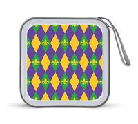 Mardi Gras Arlecchino Divertente CD Holder 40 Capacità DVD Caso Disco Protettivo Storage Organizer Bag per Auto Casa Viaggio