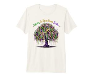 Mardi Gras Bead Tree Carnival New Orleans 2024 da Donna Maglietta Premium
