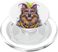 Mardi Gras Belgian Tervuren Dog PopSockets PopGrip per MagSafe