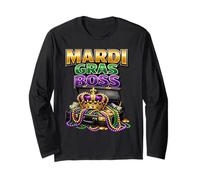 Mardi Gras Boss Carnival Party Mardi Grass Parade Maglia a Manica