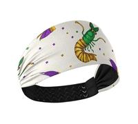Mardi Gras Carnevale Gamberetti Verde Viola Oro no slip allenamento fasce elastiche sudate per basket Allenamenti Sport Atletici Ciclismo cintas para el cabello de mujer