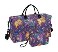 Mardi Gras Carnevale Piuma Gioiello Oggetto Personale Borsa Da Viaggio Weekender Borsa Sport Allenamento Borsa con Cinghia Regolabile per Escursionismo Pieghevole bolso Viajero para Mujer