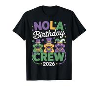Mardi Gras Compleanno 2026 Party Crew Aligator Cajun NOLA Maglietta