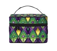 Mardi Gras Fleur De Lis - Mantovana per finestra, con tasca per asta, colorata, a zigzag, oscurante, tenda corta per soggiorno, camera da letto, cucina, 117 x 45 cm
