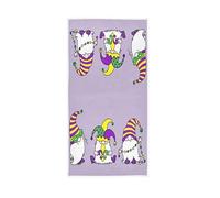 Mardi Gras Gnomi Asciugamani Maschera Viola Decorazioni per le vacanze Strofinaccio da cucina Qualità Premium Salviette da bagno 30 x 15 pollici per ospiti in spiaggia Hotel Spa Palestra Sport Yoga Ca