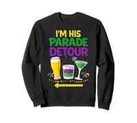 Mardi Gras Im His Parade Detour Matching Coppia Design Felpa