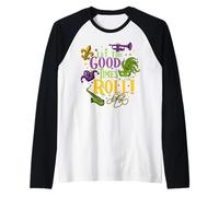 Mardi Gras Lascia Che i bei Tempi rotolino in Shenanigan Maglia con Maniche Raglan