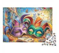 Mardi Gras Masks Puzzle 1000 Pezzi, Impegnativo, Regalo Da 14 Anni, 52x38cm
