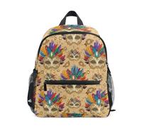 Mardi Gras Masks - Zaino per bambini e bambine, mini zaino prescolare per ragazze con targhetta per nome, zaini per bambini, colore: oro, Maschere Mardi Gras Oro, 6-8 Years, Zaini Carino