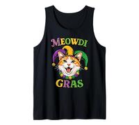 Mardi Gras Meowdi Gras Cat Amante New Orlean Louisiana Party Canotta