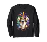 Mardi Gras Saluki Dog Maglia a Manica