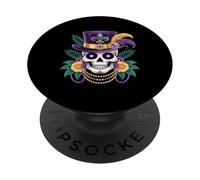 Mardi Gras Sugar Skull Art New Orleans NOLA PopSockets PopGrip Adesivo