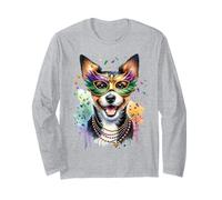 Mardi Gras Teddy Roosevelt Terrier Maglia a Manica