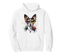 Mardi Gras Toy Fox Terrier Felpa con Cappuccio