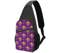 Mardi Grass Pattern Sling Bag Crossbody Shoulder Travel Chest Backpack Escursionismo Daypack per lo shopping sportivo