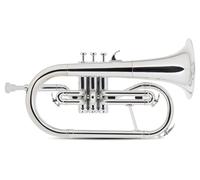 Classic Cantabile MardiBrass Flicorno in ABS Plastica - Valvole Perinet - 600g leggero - Diametro: 11,5 mm - incl. bocchino e custodia - argento