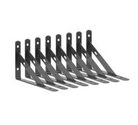 Mardili 8 staffe per mensole resistenti, in metallo, per montaggio a parete a forma di L, staffe angolari per mensole galleggianti resistenti (12 x 20 cm)