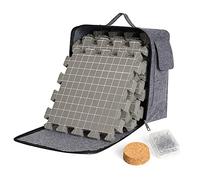 Mardili - Set di 9 tappetini per lavoro a maglia, extra spessi, con griglie per lavori a uncinetto o ad ago, per lavori a maglia, con 100 perni a T e tappo in sughero per riporre i perni a T