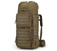 Mardingtop 75L Zaino Tattico Militare da Trekking e Montagna con Copertura Antipioggia, Sistema MOLLE, Grande Capacità per Escursionismo ed Esterno (75l-Cachi)