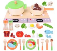 Mardo Giocattoli da Cucina per Bambini, Accessori, Pentole e Padelle Giocattolo, Utensili per Esterni, Taglio di Cibo e Verdure Chef, Giochi di Ruolo 3+ Anni
