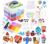 Mardo Perline da Stirare, 11500 Pezzi di Perline da Stirare, Guida per l'Utente, Creazione Fai da Te di Gioielli, Decorazioni e Idee Regalo per Bambini (24 Colori)