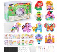 Mardo Set di Perline da Stirare da 10 mm, 1400 Pezzi per Bambini, XL con Scatola Portaoggetti, Perline da Stirare, Piastre, Modelli e Carta da Stiro, Set di Perline per Fai da te, Regalo per Bambini