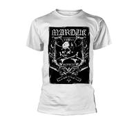 MARDUK - FRONTSCHWEIN (WHITE) WHITE T-Shirt, Front & Back Print XXX-Large