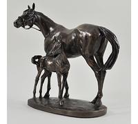 Mare And Foal Bronze Statue Sculpture By D. Geenty by Horse Sculptures