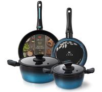 MARE Batteria da Cucina Induzione 6 Pezzi Acciaio Forgiato Antiaderente Briebe