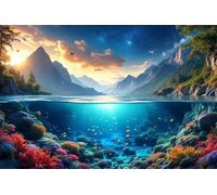 Mare Blu Puzzle 1200 Pezzi per Adulti e Ragazzi, Puzzles Classico, Puzzle Adulti 1200 pezzi Corallo, Decorazione Casa, Idea Regalo Creativa e Divertente, Intrattenimento Antistress 75x50cm