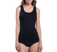 MaRe Canotta Donna Spalla Larga Cotone Felpato Interlock Calda Termica Resistente Made in Italy Bianco e Nero dalla S alla XXL, Art. 570 (IT, Testo, M, Regular, Regular, Nero)