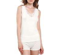 MaRe Canotta Donna Spalla Larga Lana e Cotone con Pizzo Elegante Termica Invernale Made in Italy, Art. 430