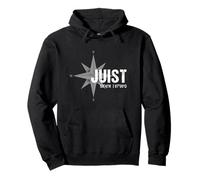 Mare del Nord Juist Coordinate e Bussola Rosa dei Venti Felpa con Cappuccio