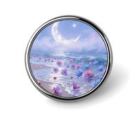 Mare di fiori Spille circolari Spilla da bavero Spilla semplice Spilla da caffè Regali per donne e uomini Souvenir