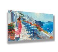 Mare Dipingere con i Numeri Adulti 60 x 120 cm Tela, Dipingere con i Numeri Ragazza Motivo Design, Hobby Creativi Adulti Kit di Pittura Acrilica Fai-da-Te, Home Room Decor, Regalo Creativo, 897-W