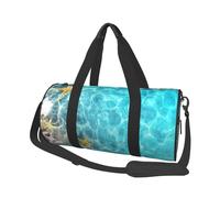 Mare estivo della spiaggia delle conchiglie delle stelle marine, Borsone da viaggio di grande capacità Borsa rotonda Borsa da viaggio sportiva Borsa da viaggio Borsa da fitness