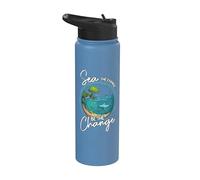 Mare Il Cambiamento Essere Il Cambiamento Ocean Conservation Ocean Day Stainless Steel Insulated Water Bottle