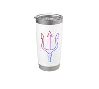Mare Oceano Poseidone Nettuno Signore Shiva Trident Bicchiere termico in acciaio inox doppia parete